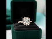 2.50 ct Halo Radiant Cut Diamond Option Engagement Ring