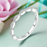 0.08 ct Diamond OptionHalf Eternity Art Deco Ring Band - 5 / EVN Diamond