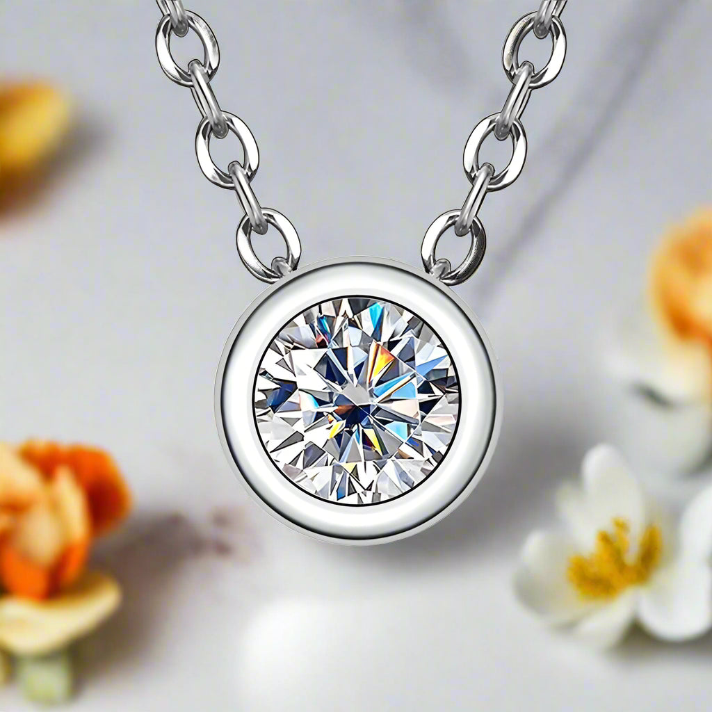 0.3ct Diamond Round Brilliant Cutting Necklaces-Evani Naomi Jewelry