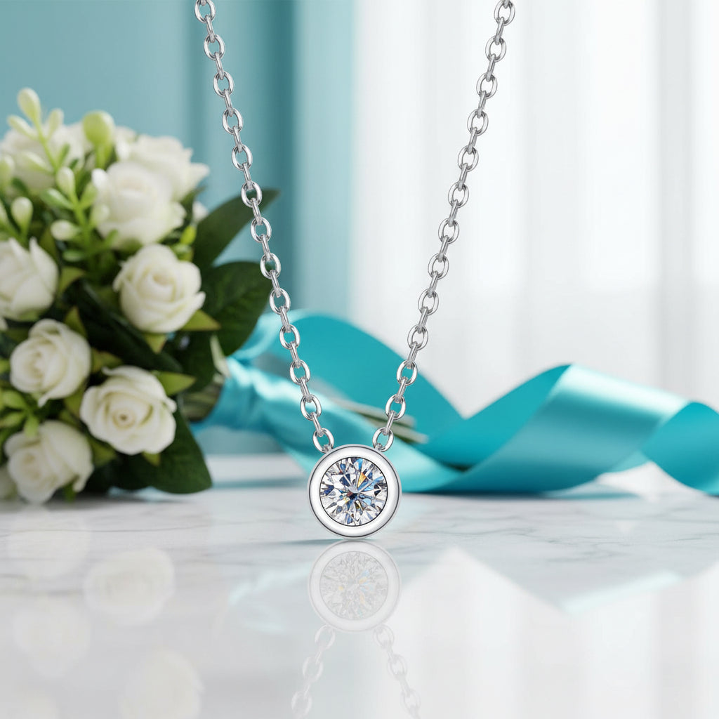 0.3ct Diamond Round Brilliant Cutting Necklaces-Evani Jewelry