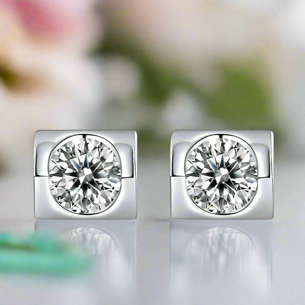 0.5 ct Round 5.0mm Diamond Stud Earrings-Evani Naomi Jewelry