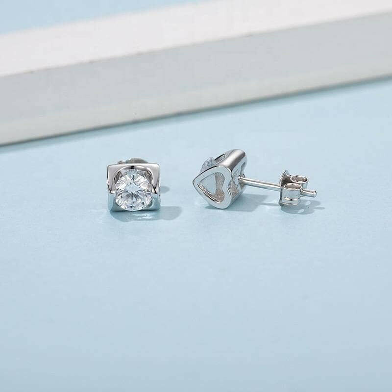 0.5 ct Round 5.0mm Diamond Stud Earrings-Evani Naomi Jewelry