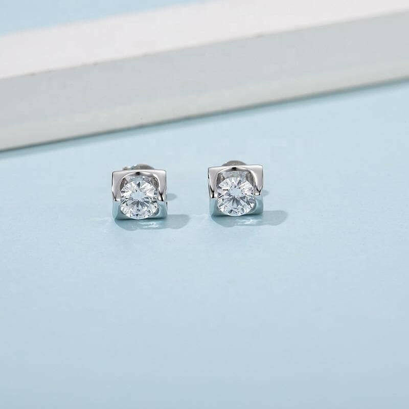 0.5 ct Round 5.0mm Diamond Stud Earrings-Evani Naomi Jewelry
