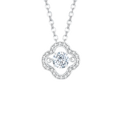 0.5 ct Round Diamond Clover Shaped Necklace-Evani Naomi Jewelry