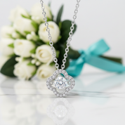 0.5 ct Round Diamond Clover Shaped Necklace-Evani Jewelry