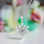 0.5 ct Snowflake Shaped Diamond Necklace-Evani Naomi Jewelry