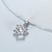 0.5 ct Snowflake Shaped Diamond Necklace-Evani Naomi Jewelry