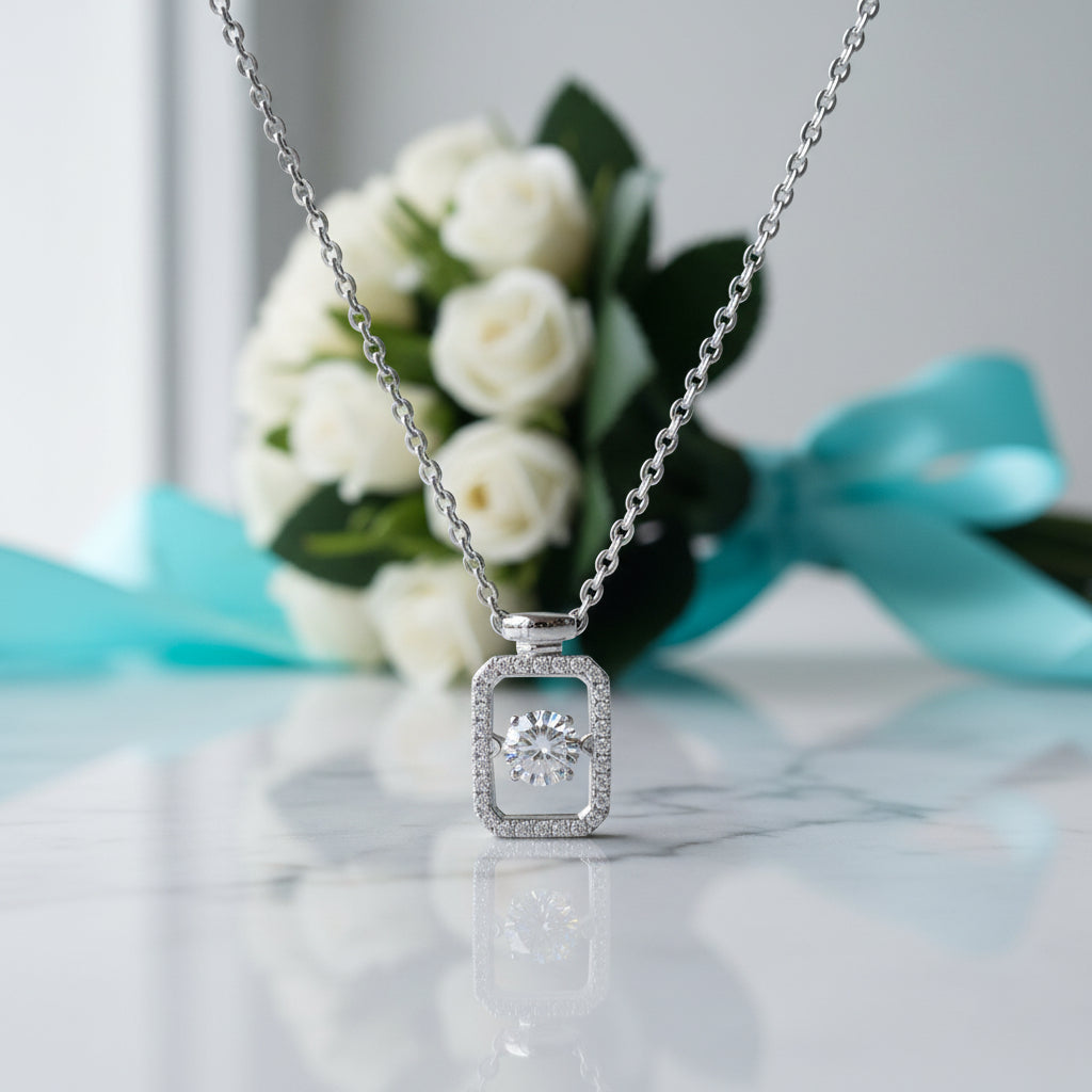 0.5 ct Twinkle Setting 5.0mm Diamond Necklace-Evani Jewelry