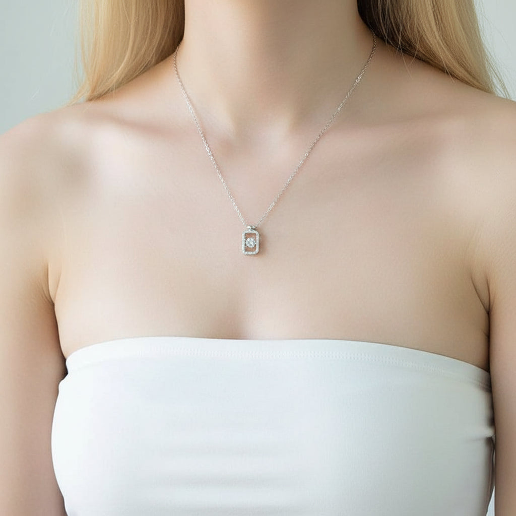 0.5 ct Twinkle Setting 5.0mm Diamond Necklace-Evani Jewelry