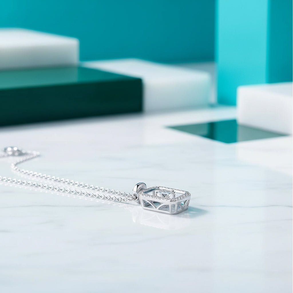 0.5 ct Twinkle Setting 5.0mm Diamond Necklace-Evani Jewelry