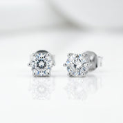 0.50 ct 6-Prong Round Diamond Stud Earrings-Evani Jewelry