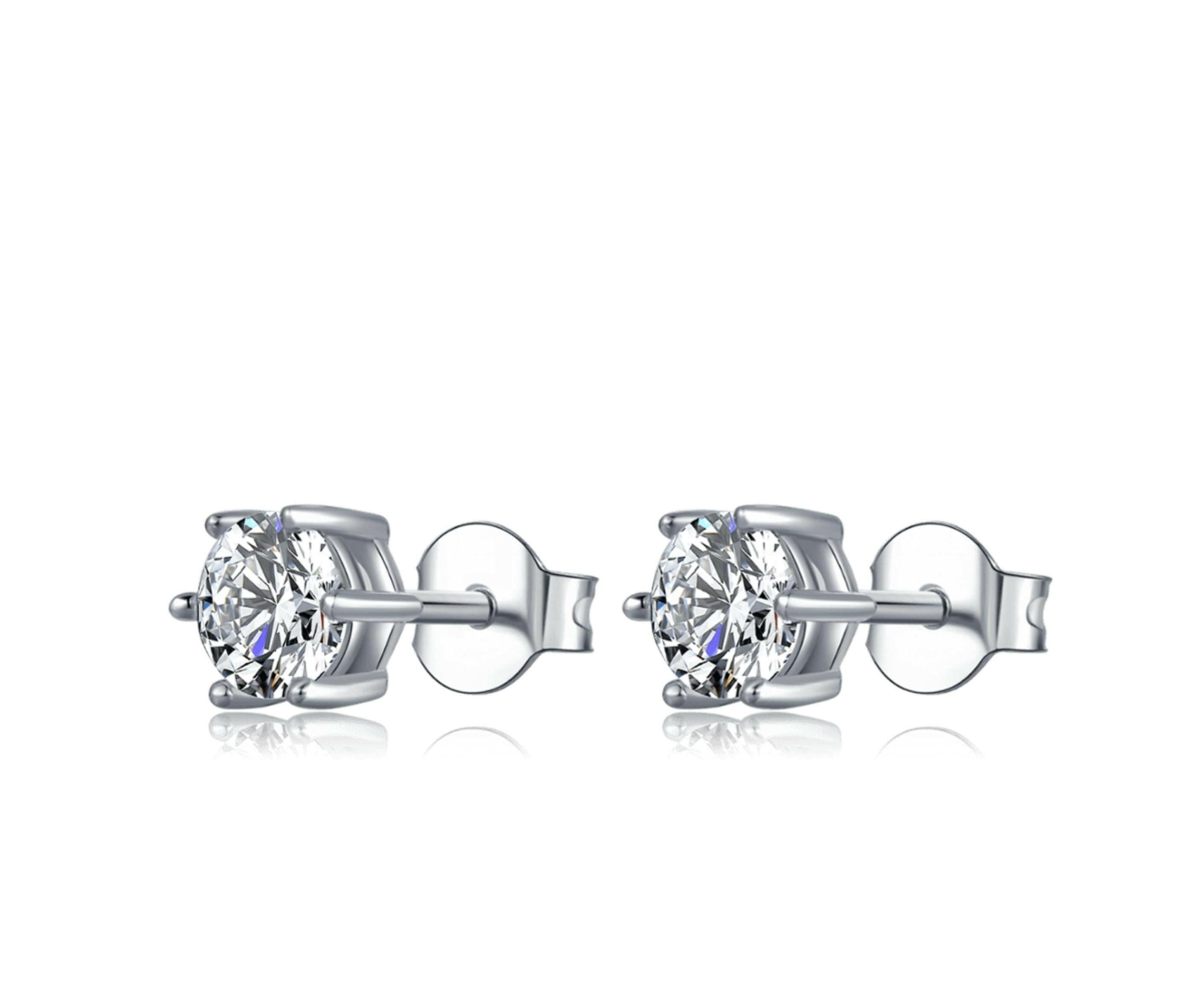 0.50 ct 6-Prong Round Diamond Stud Earrings-Evani Naomi Jewelry