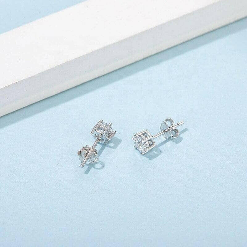 0.50 ct 6-Prong Round Diamond Stud Earrings-Evani Naomi Jewelry