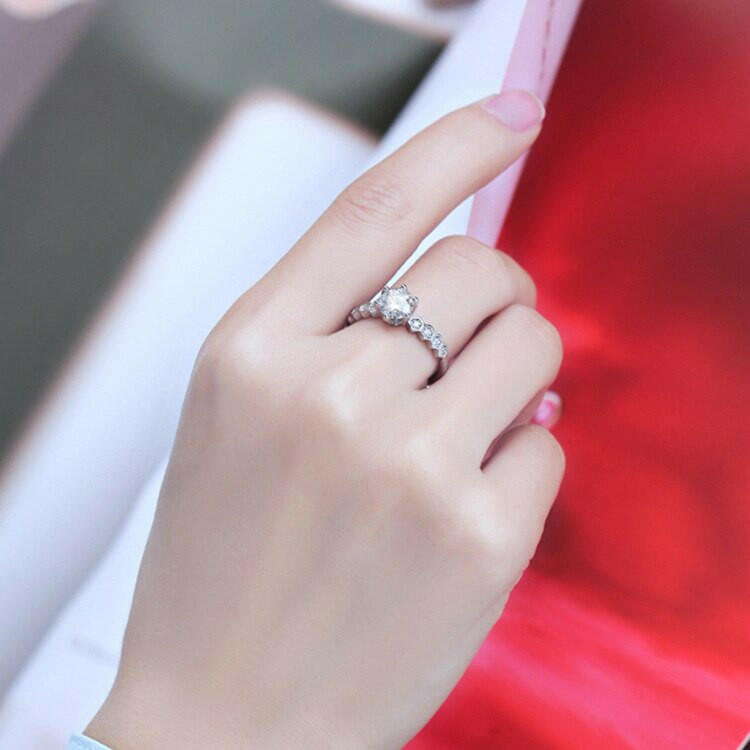 0.50 ct Diamond 5mm Engagement Ring-Evani Jewelry