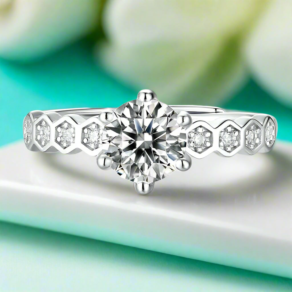 0.50 ct Diamond 5mm Engagement Ring-Evani Naomi Jewelry