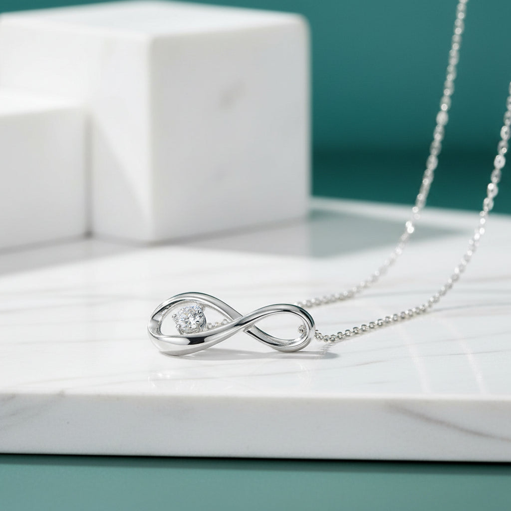 0.50 ct Diamond Infinity Necklace-Evani Jewelry