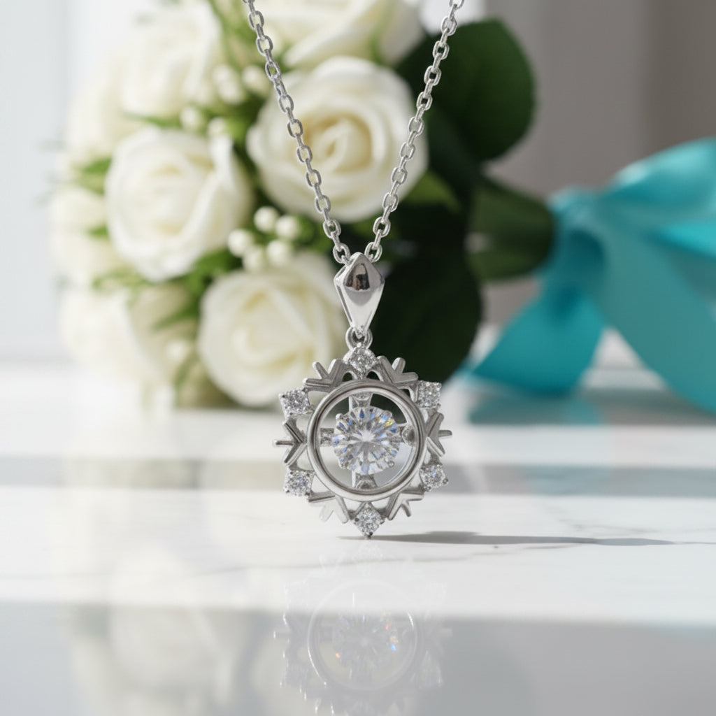 0.50 ct Diamond Snowflake Necklace-Evani Jewelry