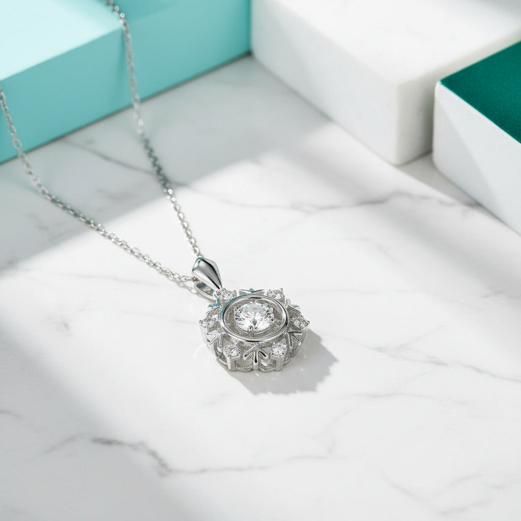 0.50 ct Diamond Snowflake Necklace-Evani Jewelry