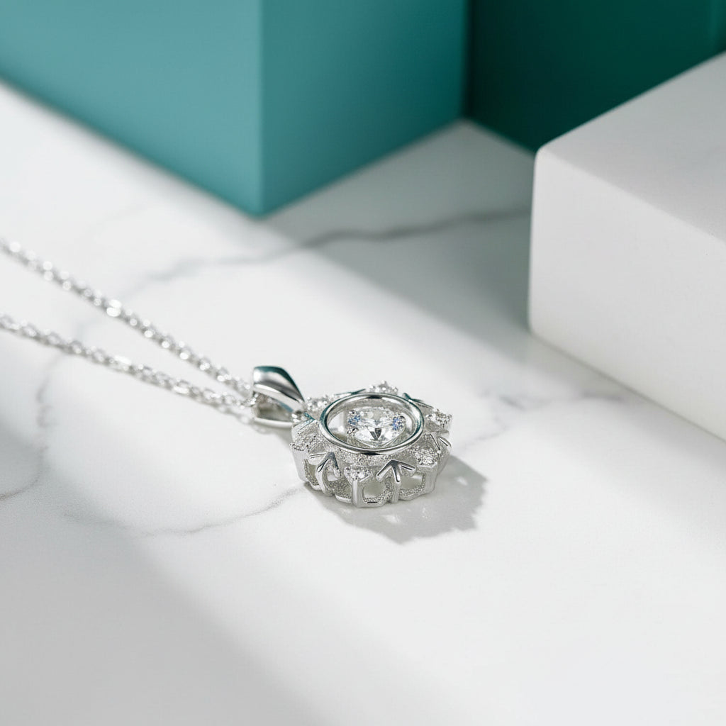0.50 ct Diamond Snowflake Necklace-Evani Jewelry