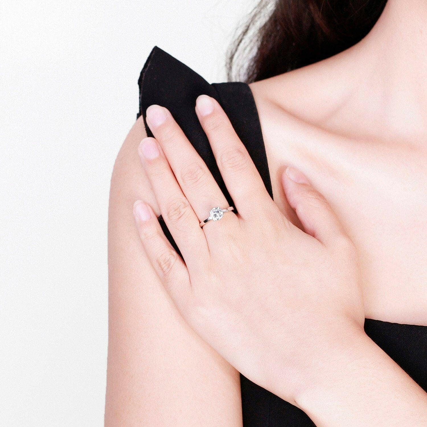 0.50 ct Diamond Solitaire Engagement Ring-Evani Jewelry