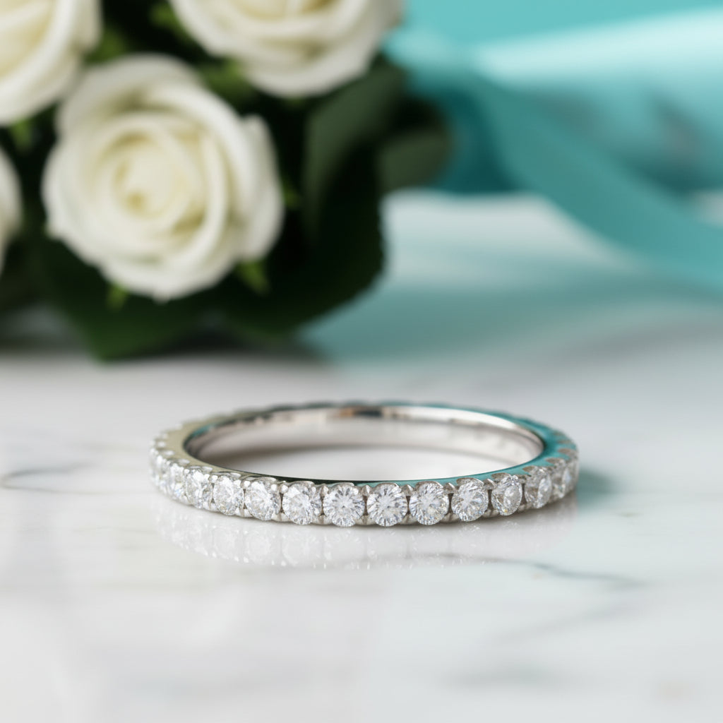 0.90 ct Diamond Full Eternity Wedding Band-Evani Jewelry