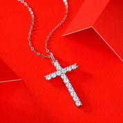 0.90 ct Diamond Necklace with Cross Pendant-Evani Naomi Jewelry
