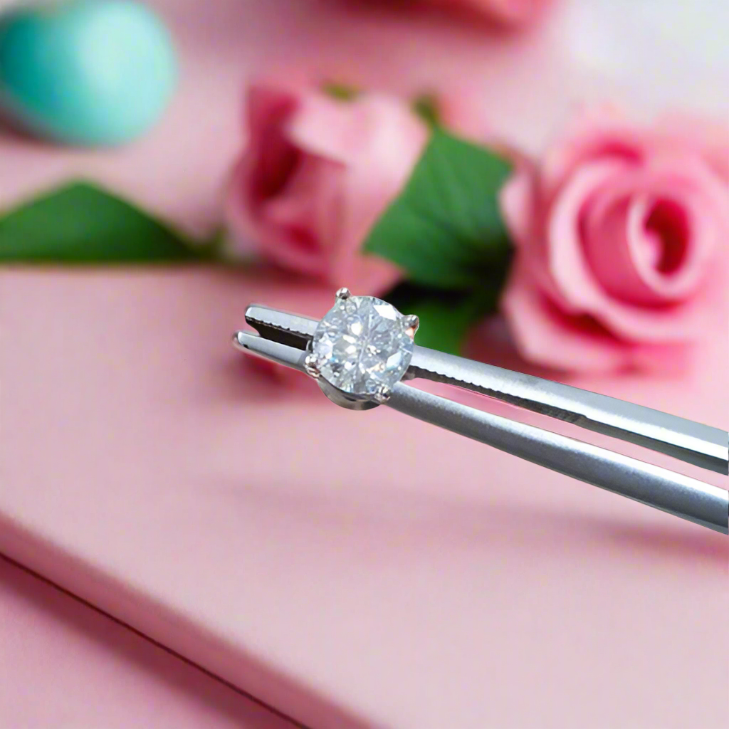 1 Piece Round-cut 0.50 ct Diamond Earring-Evani Jewelry