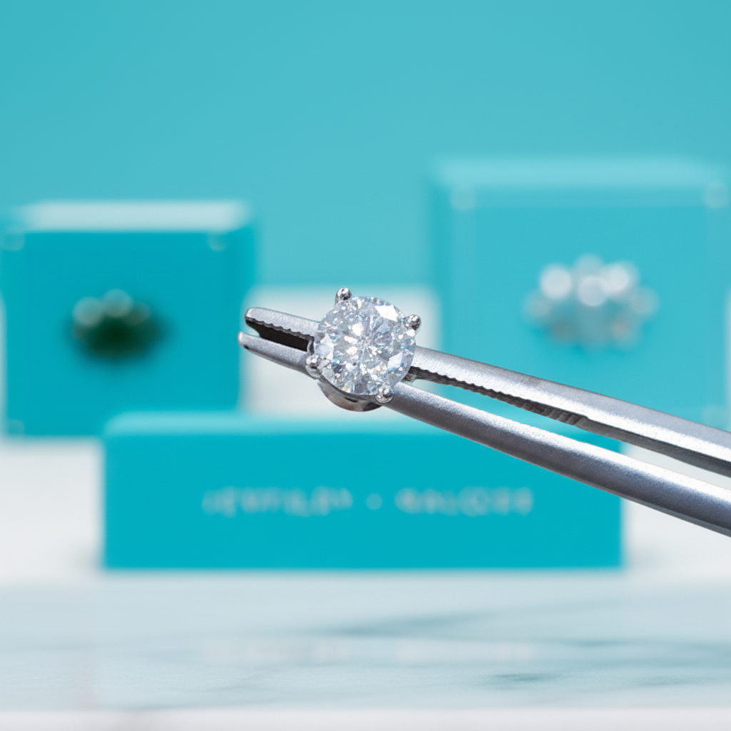 1 Piece Round-cut 0.50 ct Diamond Earring-Evani Jewelry