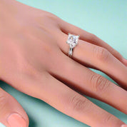14K White Gold 1.0 Ct Princess Cut Engagement Ring-Evani Naomi Jewelry