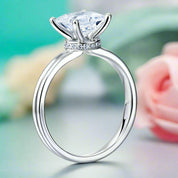 14K White Gold 1.0 Ct Princess Cut Engagement Ring-Evani Naomi Jewelry