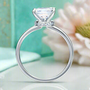 14K White Gold 1.0 Ct Princess Cut Engagement Ring-Evani Naomi Jewelry