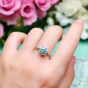 14k White Gold 1.0 Ct Crackling Engagement Ring-Evani Naomi Jewelry
