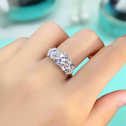 14k White Gold 2.0 Ct Crackling Engagement Ring-Evani Naomi Jewelry