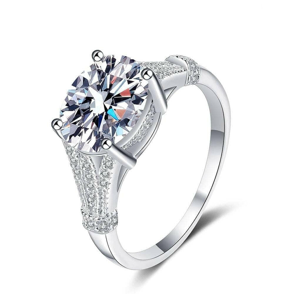 14k White Gold 3.0 Ct Oval Diamond Engagement Ring-Evani Naomi Jewelry