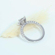 14k White Gold Diamond Engagement Ring-Evani Naomi Jewelry