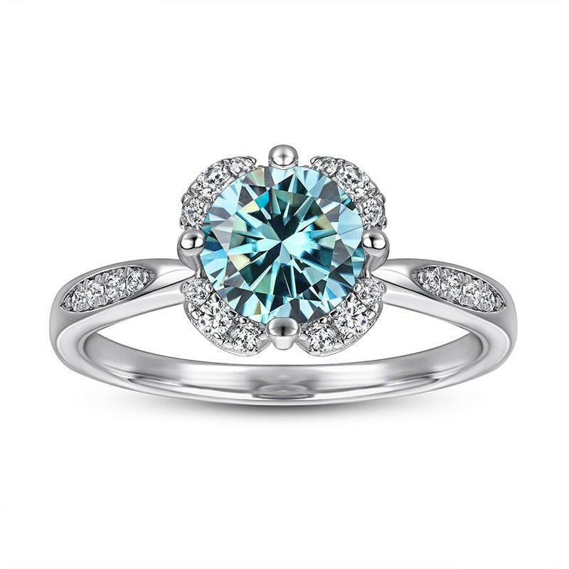 1.0 Ct Round Cut Diamond Engagement Ring-Evani Naomi Jewelry