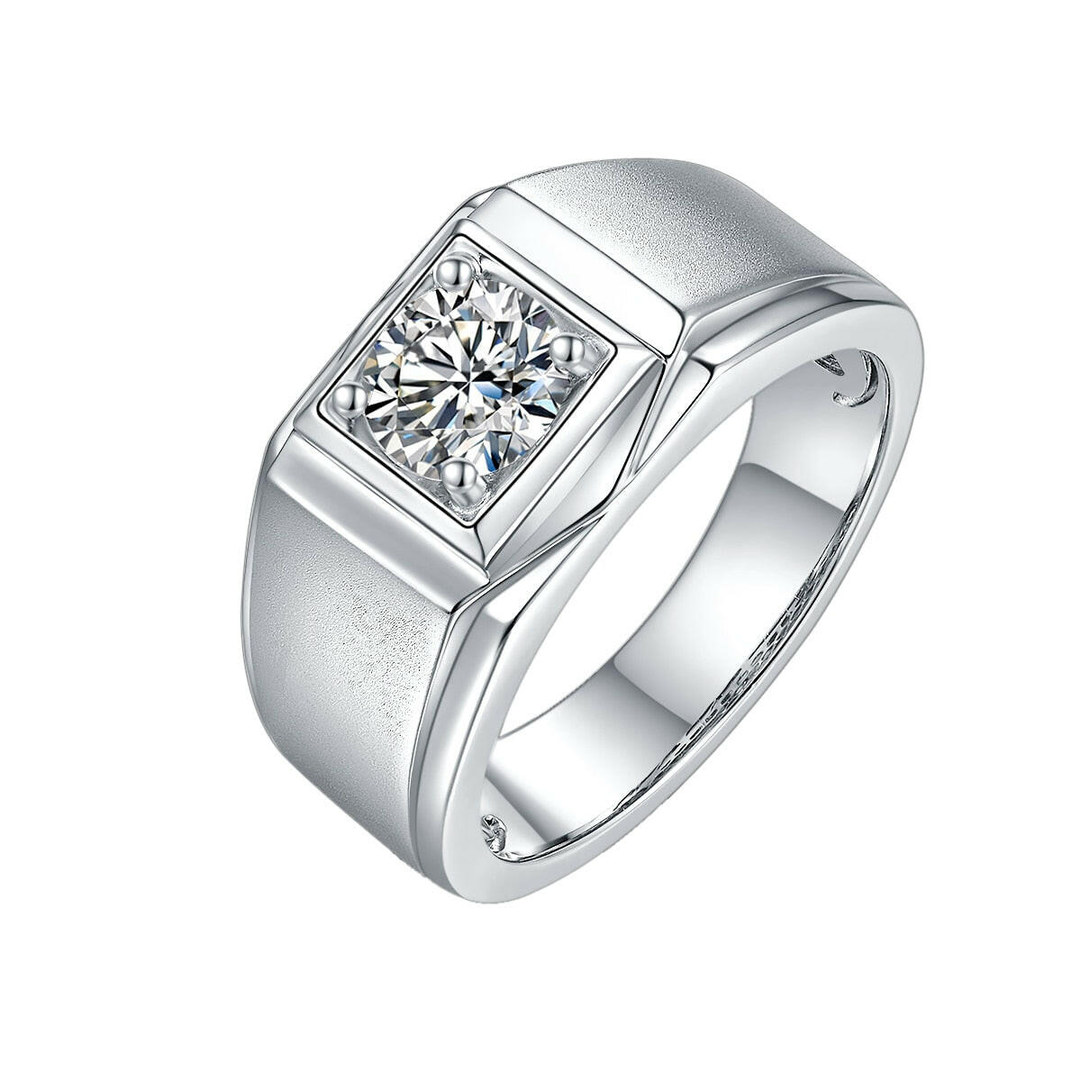 1.0 Ct Solitaire Diamond Men's Wedding Band-Evani Jewelry