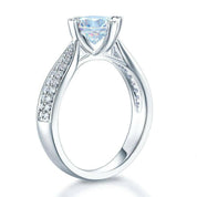 1.0 ct Round Cut Diamond Engagement Ring-Evani Naomi Jewelry