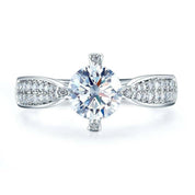 1.0 ct Round Cut Diamond Engagement Ring-Evani Naomi Jewelry