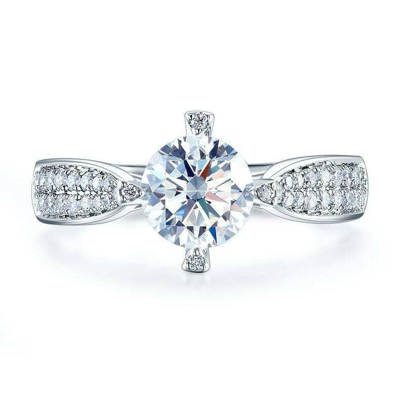 1.0 ct Round Cut Diamond Engagement Ring-Evani Naomi Jewelry