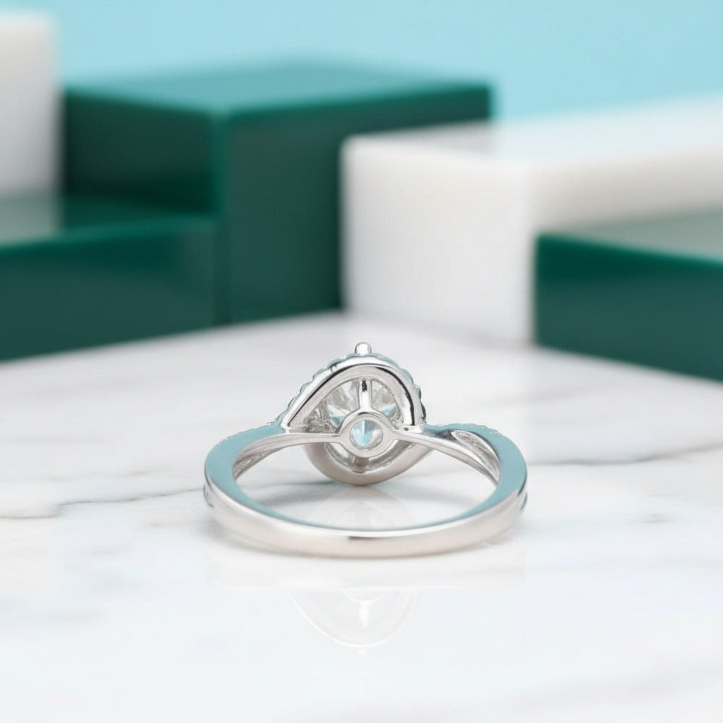 1.0 ct Round Diamond Twist Band Engagement Ring-Evani Jewelry