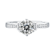 1.00 ct 6-Prong Diamond Adjustable Engagement Ring-Evani Naomi Jewelry