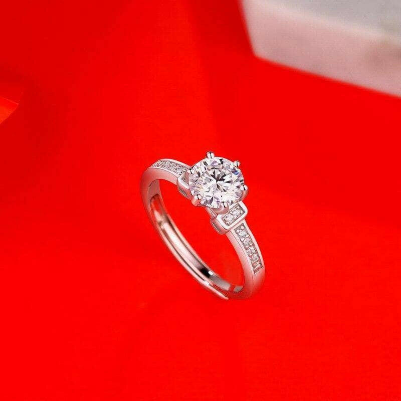 1.00 ct 6-Prong Diamond Adjustable Engagement Ring-Evani Naomi Jewelry
