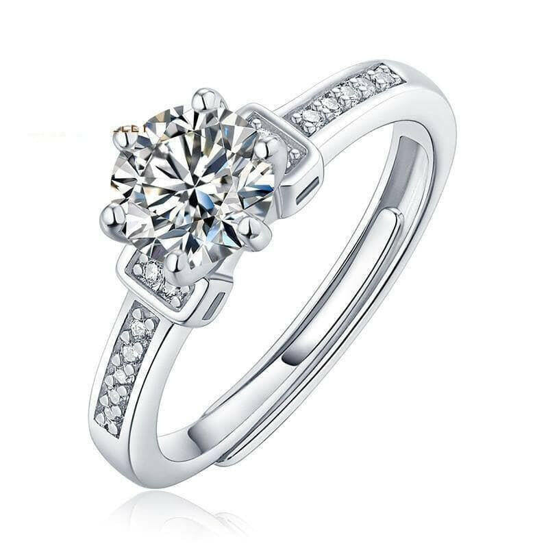 1.00 ct 6-Prong Diamond Adjustable Engagement Ring-Evani Naomi Jewelry