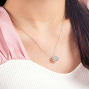 1.00 ct Dancing Diamond Necklace with Heart-Evani Naomi Jewelry