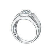1.00 ct Diamond Channel Side Stones Men's Ring-Evani Naomi Jewelry
