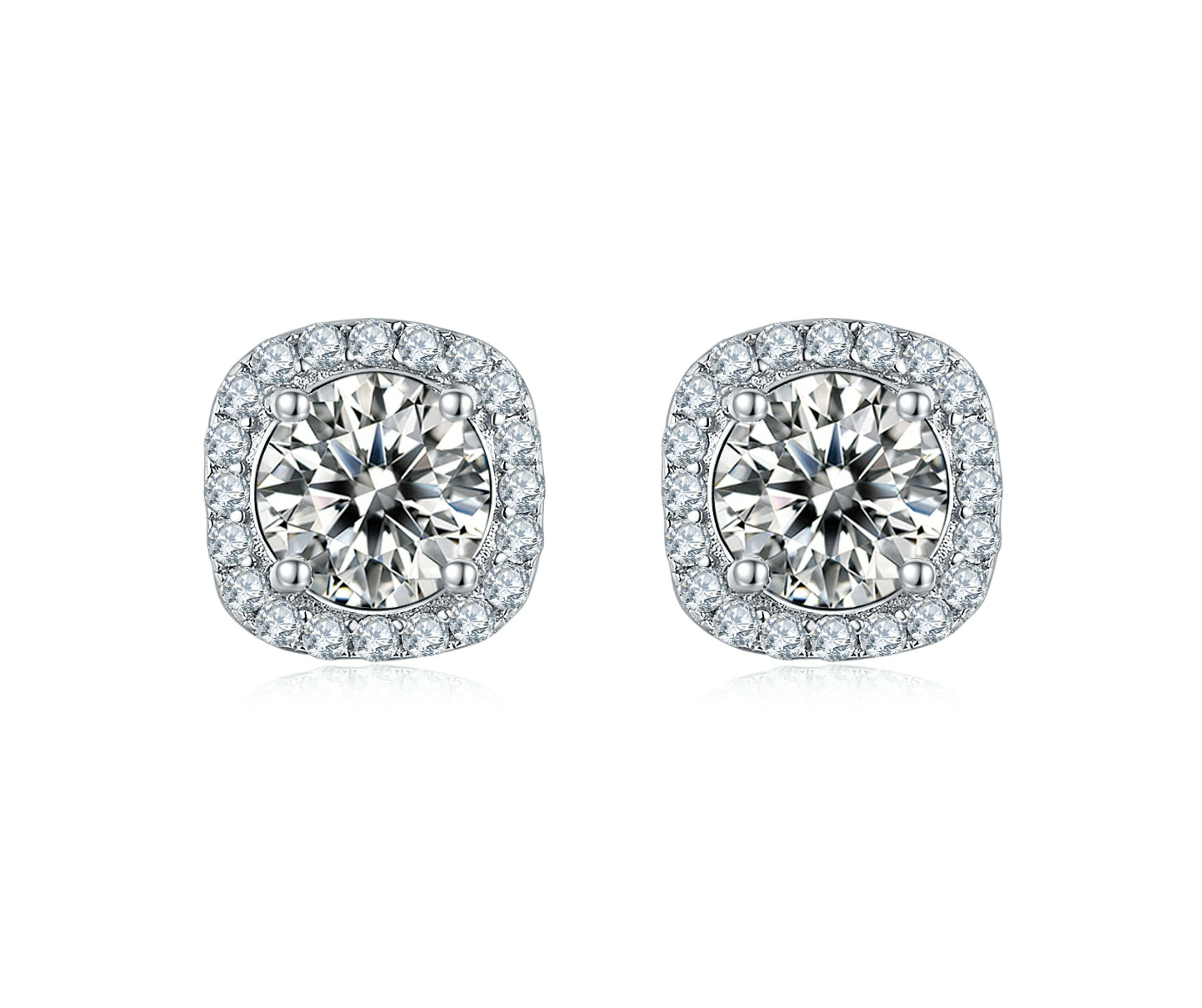 1.00 ct Diamond Solitaire Halo Jewelry Set-Evani Naomi Jewelry