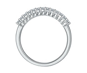 1.00 ct Emerald-cut Diamond Half Eternity Wedding Band-Evani Naomi Jewelry