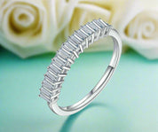 1.00 ct Emerald-cut Diamond Half Eternity Wedding Band-Evani Naomi Jewelry