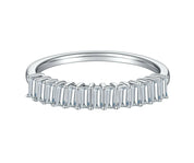 1.00 ct Emerald-cut Diamond Half Eternity Wedding Band-Evani Naomi Jewelry